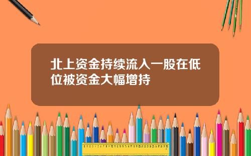 北上资金持续流入一股在低位被资金大幅增持