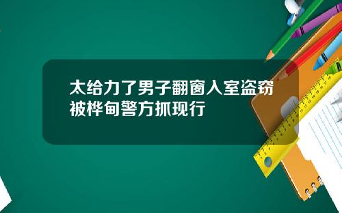 太给力了男子翻窗入室盗窃被桦甸警方抓现行