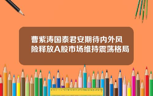 曹紫涛国泰君安期待内外风险释放A股市场维持震荡格局