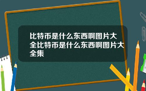 比特币是什么东西啊图片大全比特币是什么东西啊图片大全集