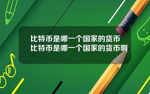 比特币是哪一个国家的货币比特币是哪一个国家的货币啊