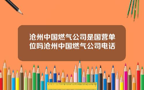 沧州中国燃气公司是国营单位吗沧州中国燃气公司电话