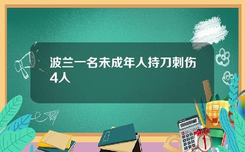 波兰一名未成年人持刀刺伤4人