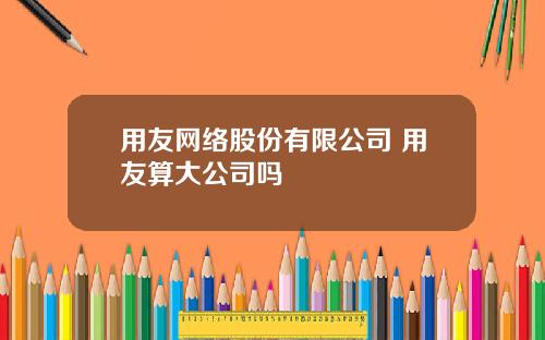 用友网络股份有限公司 用友算大公司吗