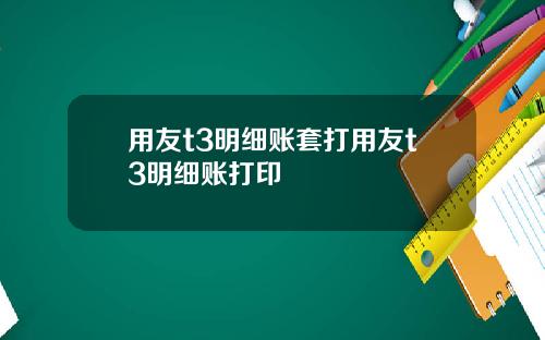 用友t3明细账套打用友t3明细账打印