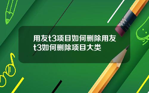 用友t3项目如何删除用友t3如何删除项目大类