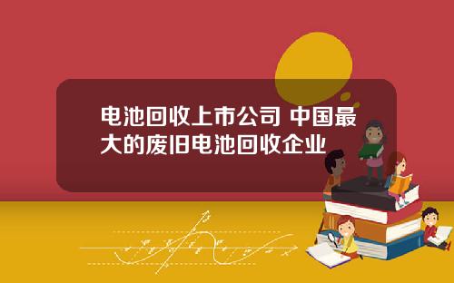 电池回收上市公司 中国最大的废旧电池回收企业