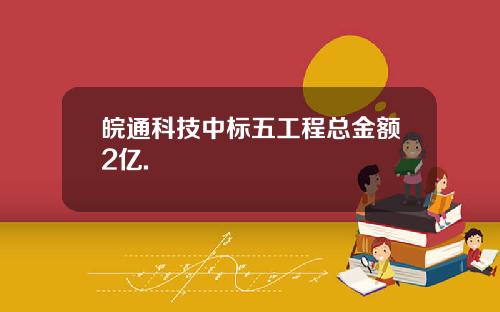 皖通科技中标五工程总金额2亿.