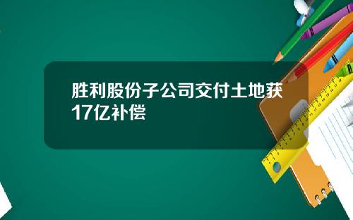 胜利股份子公司交付土地获17亿补偿