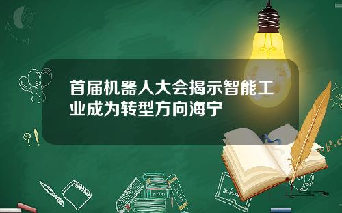 首届机器人大会揭示智能工业成为转型方向海宁