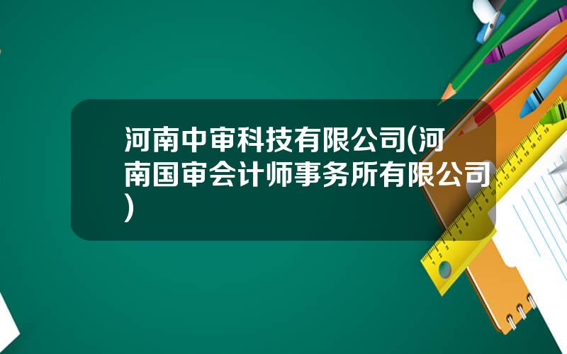 河南中审科技有限公司(河南国审会计师事务所有限公司)