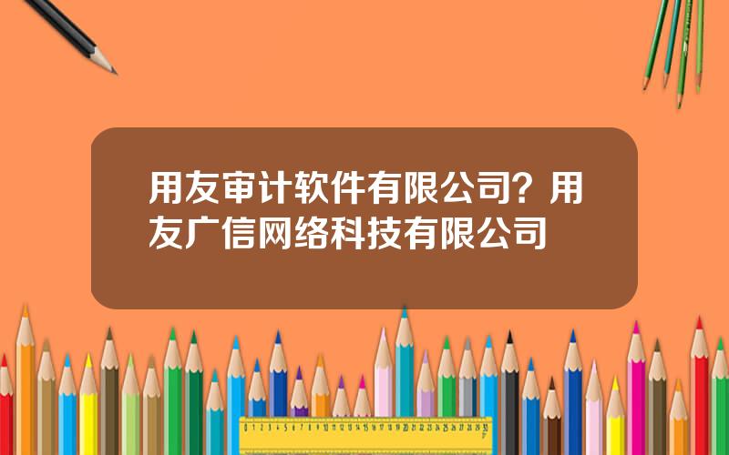 用友审计软件有限公司？用友广信网络科技有限公司