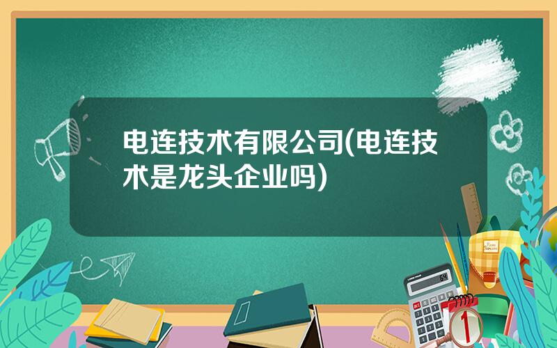 电连技术有限公司(电连技术是龙头企业吗)