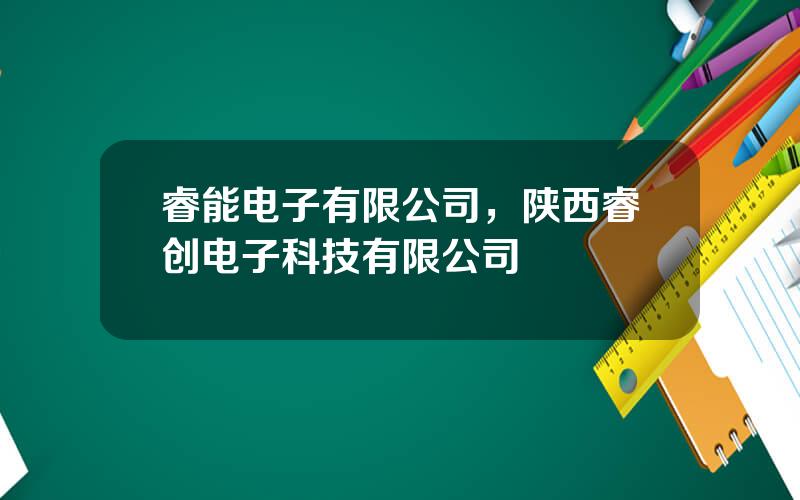 睿能电子有限公司，陕西睿创电子科技有限公司