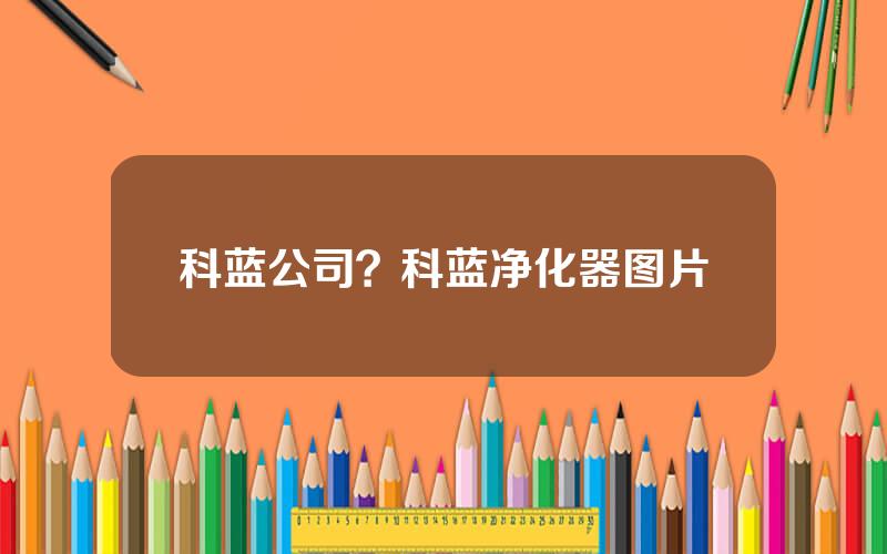 科蓝公司？科蓝净化器图片