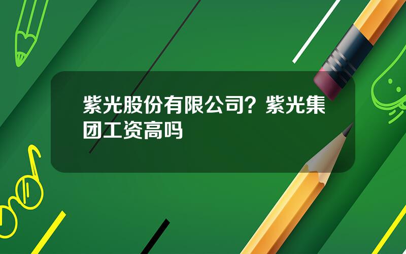 紫光股份有限公司？紫光集团工资高吗