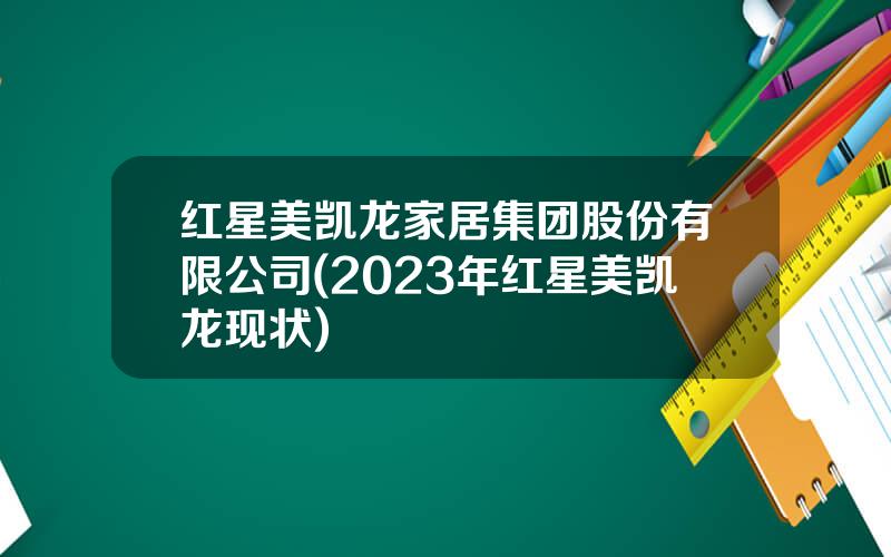 红星美凯龙家居集团股份有限公司(2023年红星美凯龙现状)