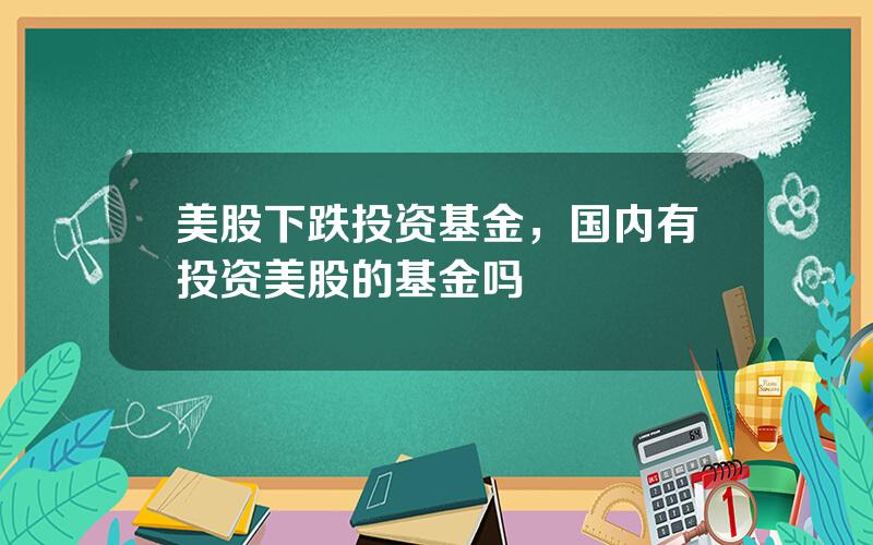 美股下跌投资基金，国内有投资美股的基金吗